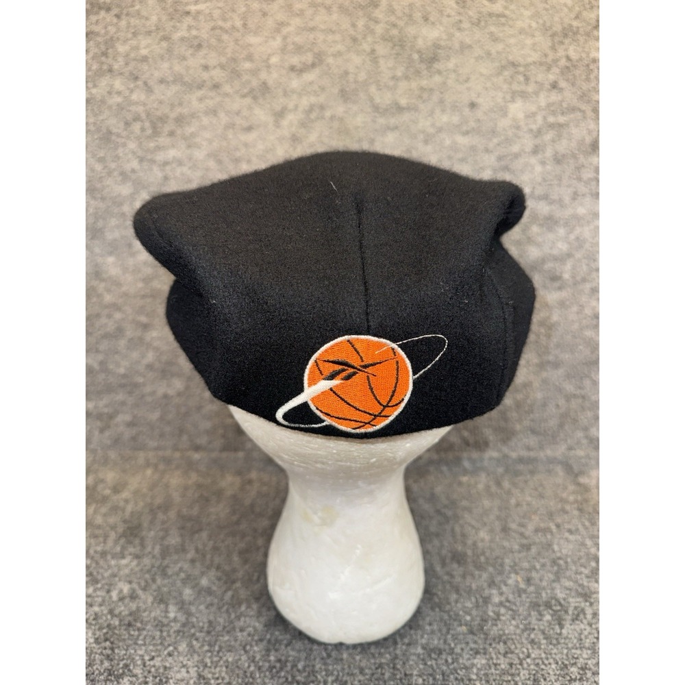 Vintage Reebok Black Newsboy Hat Men's Size Large Made USA Basketball Logo - Picture 4 of 7